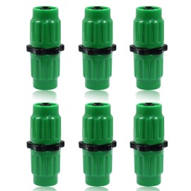 Rierdge 6 Sets Expandable Garden Hose Repair Kit, Dual-Channel Hose Female Male Connectors Compatible with Pocket Hose Expandable 25 50 75 100 FT for 3/4" or 5/8" Garden Hose Fitting