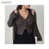 DAISY2L Root Halter Top & Summer Open Cardigan Set 2ea, Color#$%Size:Charcoal-One Size