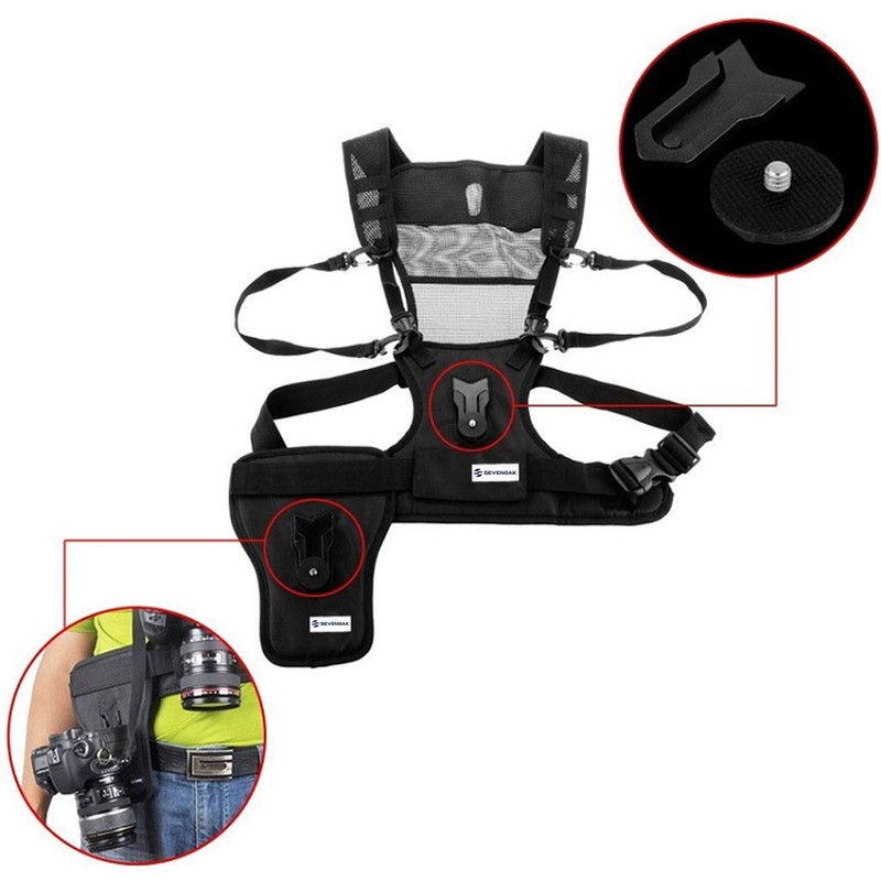 Micnova Multi Camera Carrying Chest Harness System Vest with Side
