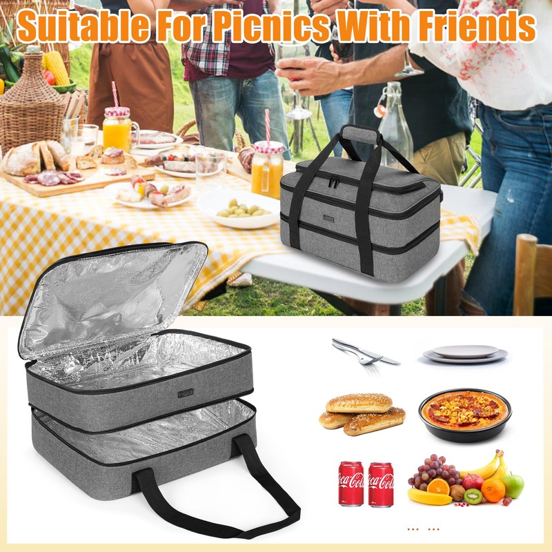 Trunab Casserole Carrier for Hot or Cold Food Insulated Casserole