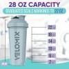 Velomix 4Pack, 28 oz Protein Shaker Bottles for Protein Mixes,
