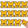 MWOOT 12PCS Iron on Letter M Patches, Embroidered Applique DIY