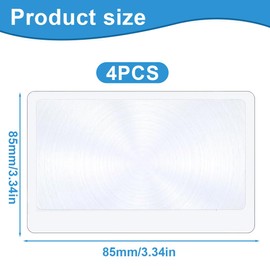 BEPSYOM Reading Magnifier Card for Elderly, High Transparent and Clear Lens, Extremely High Magnification, Avoid Scratches, Durable and Easy to Carry