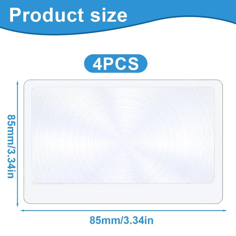 BEPSYOM Reading Magnifier Card for Elderly, High Transparent and Clear