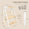 Foldable Toddler Tower Preassembled Kitchen Step Stool, Folding Tower for