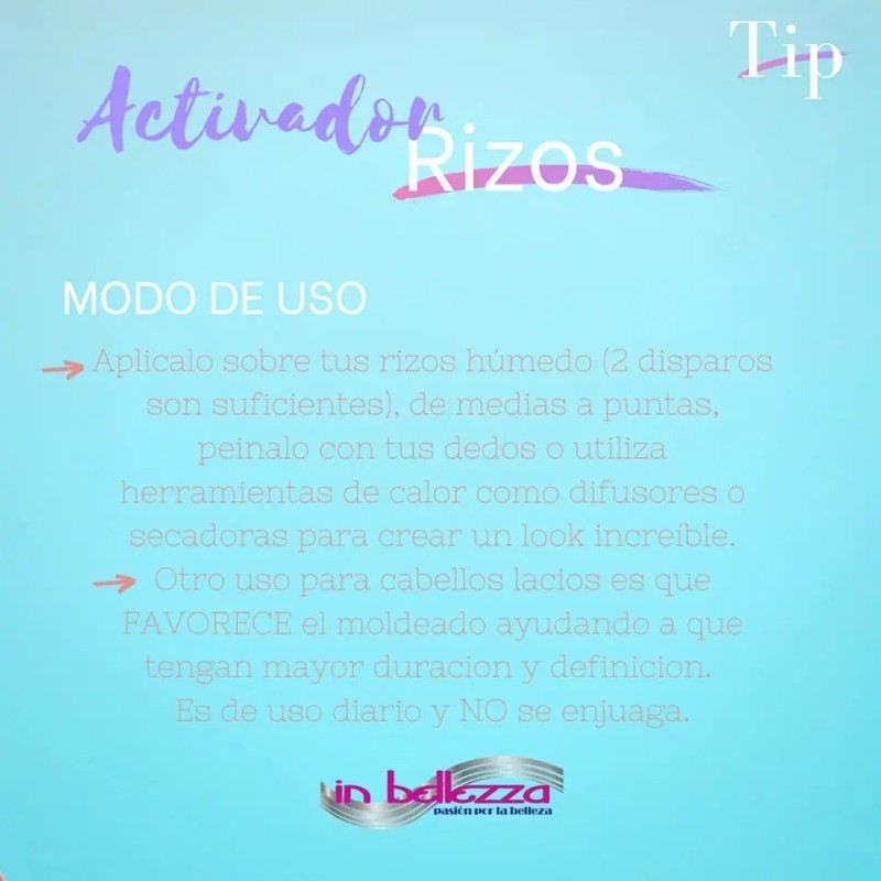 Activador De Rizos Hidratante In Bellezza 300gr