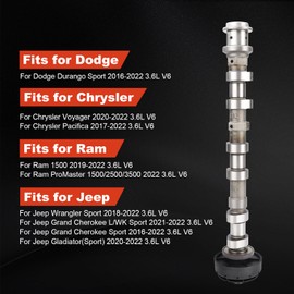 5048030AA Right Side Exhaust Camshaft Compatible with Jeep Grand Cherokee L WK Gladiator Wrangler For Dodge Durango For Chrysler Pacifica Voyager For Ram ProMaster 1500/2500/3500 2016-2024