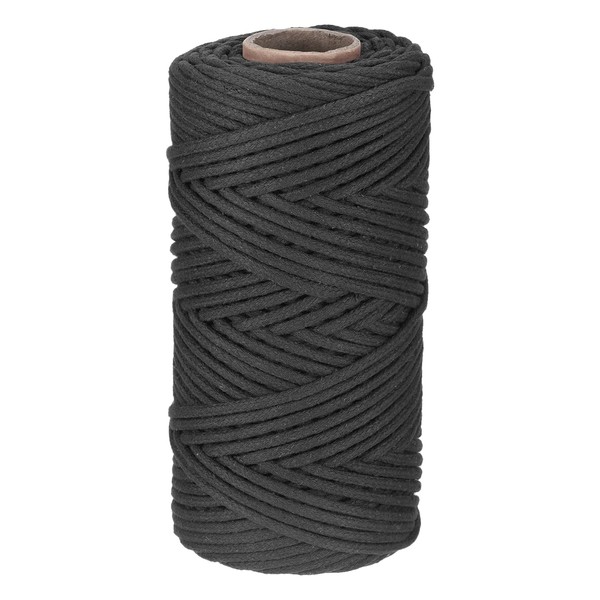 Rebower Macrame Cord 4mm x 100 M, Natural Cotton Macrame