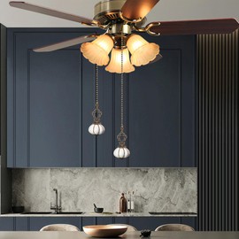 2pcs Ceiling Fan Pull Chain Ornaments White Ceramic Pumpkin Fan Pull Extender,15 Inches Fan Pulls with Connector