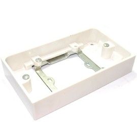 Single to Double Socket Converter 1G - 2Way White Plate - GVC