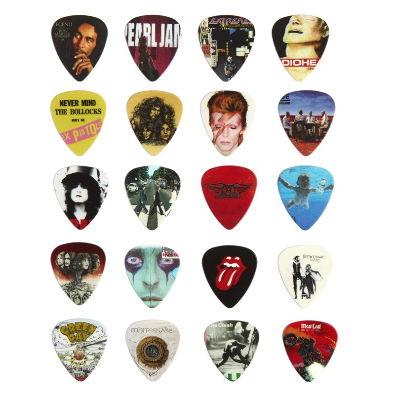 SET2 Guitar Picks x 20 Cool Guitar Album Cover Custom