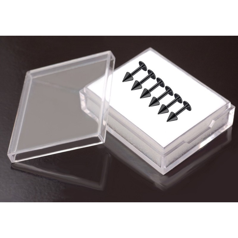 bodyjewellery 6pcs 16g Labret Stud Lip Ring Cartilage Tragus Snakebite