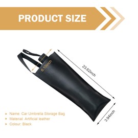 Opuweiy Car Umbrella Holder, Seat Back Organizer, Foldable Umbrella Storage Bag, Hanging Storage Holder Bucket, Universal for Most Car (Black)