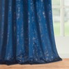 Roslynwood Luxury Gold Foil Print Navy Blue Velvet Curtains 96