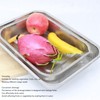 Rectangular Strainer Basket Stainless Steel Colander Strainer, Convenient Drainage, Moderate