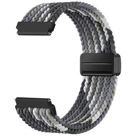 Mastten 18 mm Nylon Elastic Braided Magnetic Smartwatch Watch Strap Compatible with Garmin Venu 3S Bracelet - Venu 2S Bracelet, 18 mm Sport Quick Release Bracelets for Men and Women, Camo
