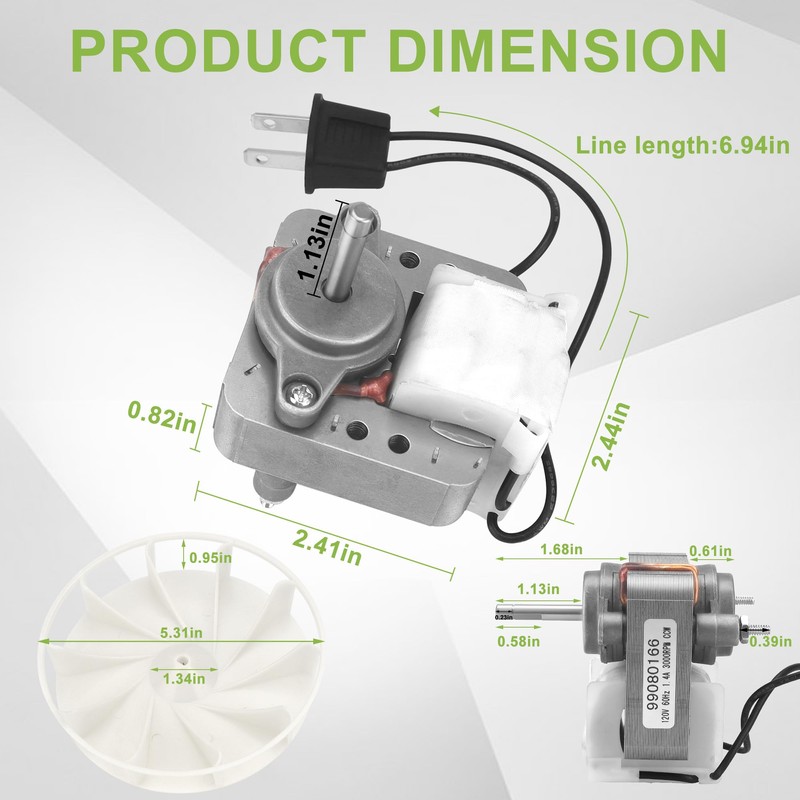 S99080166 BP28 Vent Bath Fan Motor for Bro-an Nu-Tone 655