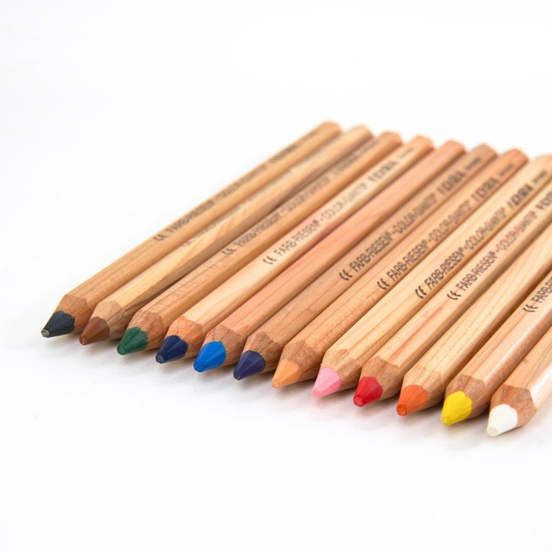LYRA Colour Giant Natural Cardboard Case with 12 Coloured Pencils,