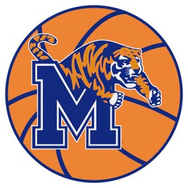 Memphis Magnet (M Tiger Basketball Magnet (3",6",12"), 6 in)