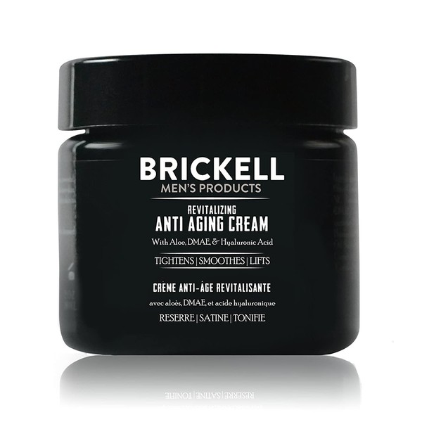 Brickell Men's Revitalizing Anti-Aging Cream For Men, Natural and Organic Anti Wrinkle Night Face Cream To Reduce Fine Lines and Wrinkles, 2 Ounce, Unscented