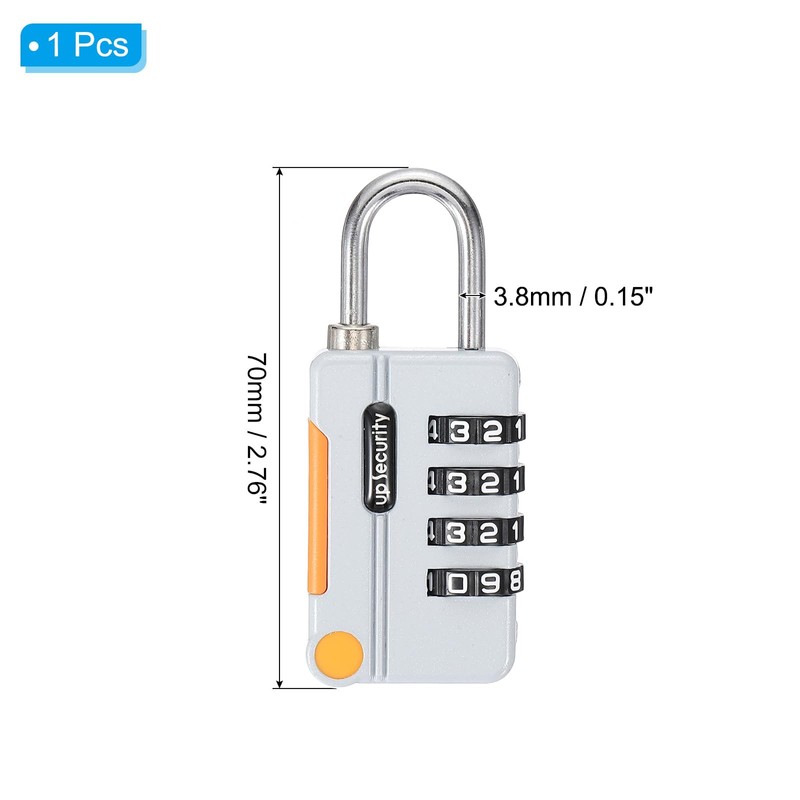 PATIKIL 6.6 ft (2 m) Security Wire 4 Digit Combination