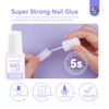 Saviland Nail Tips Set: Half Covered False Nails