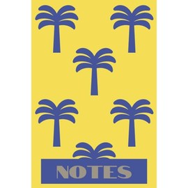 Palm Notebook 6x9 inches 100 pages dot grid bullet journal yellow: Colour of the Year Yellow notebook student bullet journal notebook