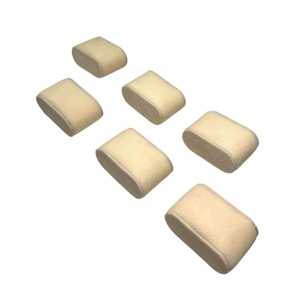 TIMELYBUYS 6 Beige Watch Pillows for Watch Cases Storage Jewelry