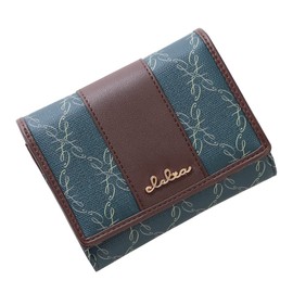 Cleria CL-18015 Women's Bifold Wallet, Compact, Large Capacity, Belle Series, Madonna Blue