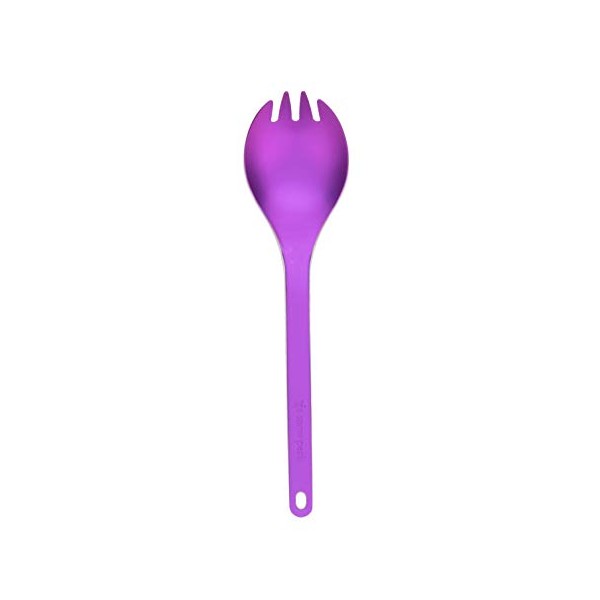 SNOW PEAK Unisex's Spork, SCT-004PR, Japanese Titanium, Ultralight, Compact for Camping, Backpacking, Daily Use, Made in Japan, Lifetime Product Guarantee, Purple, 8 x 2 x 1 Inches
