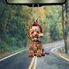 Talataca Poodle 2D Flat Christmas Ornament, Caniche Wearing Christmas Hat
