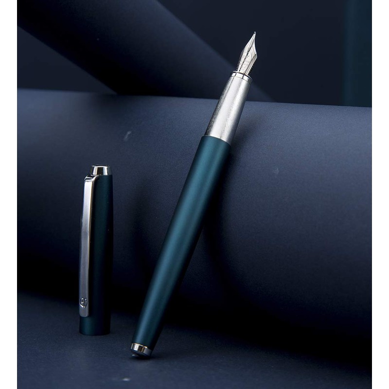 HongDian 525 Dark Blue Fountain Pen, Extra Fine Nib Classic