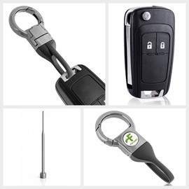 FINTERRY Schlüssel Gehäuse der Fernbedienung für Opel Insignia Astra Meriva Zafira Movano Mokka Adam - Autoschlüssel Hülle 2-Tasten mit Entnahmewerkzeug zum Austausch der Schlüsseleinsätze