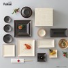 Takenaka Fukue Square Plate, Medium, Black, 7.6 x 7.6 x