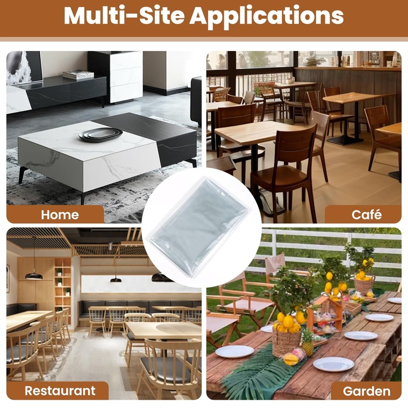 KATIMI PVC Clear Table Protector, 137 × 198cm Transparent Table