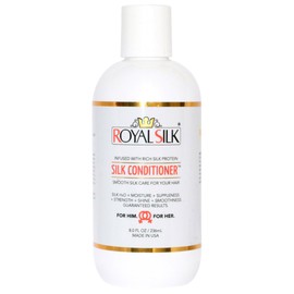 Royal Silk The Original Silk Conditioner Smooth as Silk for Hair Like Silk = Soft, Creamy, Fragrant, Smoothing, Hydrating, Lubricating + Superb Detangler – All Genders, Ages, Hair Types - 8 oz