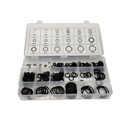 VEDA 225 pieces 18 size O-ring sealing ring set, size 3 mm - 22 mm sealing rings, rubber, black sealing rings set O rings assortment, rubber seals rings, hydraulic plumbing gaskets gasket set