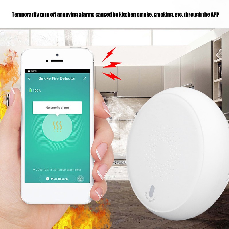 Wireless Smart Fire Smoke Alarms Smart Smoke Detector Remote Alarm