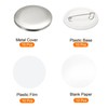 PATIKIL 1.25inch Button Parts, Blank Button Making Supplies,10Pcs Round Badge