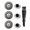 3Pcs Replacement Shaver Head Blade Cutters with Clean Brush for