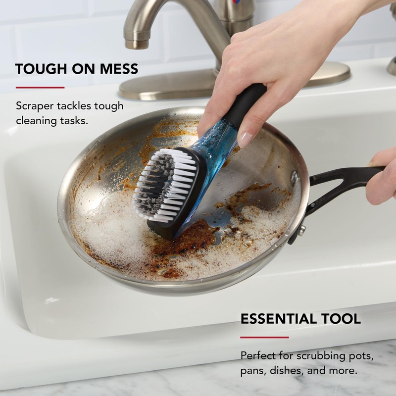 KitchenAid Soap Dispensing Sink Brush with Easy to Fill Handle,