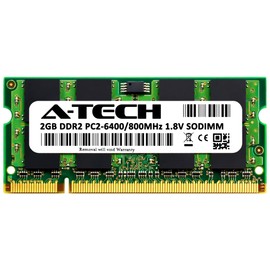 A-Tech 2GB RAM for Toshiba Mini NB205 | DDR2 800MHz SODIMM PC2-6400 200-Pin Non-ECC Memory Upgrade Module