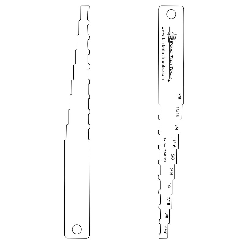 Made in America Brake Lining Measuring Tool Brake Gauge Technicians