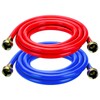 10FT Rubber Washing Machine Hoses Burst Proof 2 Pack For