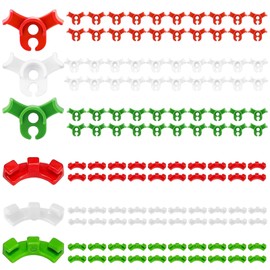 EUDUQ Pack of 120 plant benders, 90 degree plant training bending clips, LST clips, plant support clips, plant growth bender, plant trainer for low load, 3 colours, 2 sizes