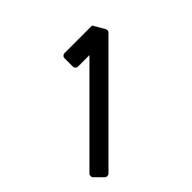 Magnetic Numbers - 6 inch Tall,For garage, House, Office, Apartment, Hotel, Restaurant, Bar, Cafe, Kitchen, Weather Resistant UV Vinyl (Matte Black or White) (Number 1, BLACK)