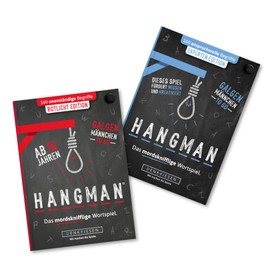 DENKRIESEN - Hangman Duo 2 - Einstein Edition & Red Light Edition | Boom Man to Go | Game Block | Party Game | Travel Game | Secret Santa Gift | Gift Idea | Puzzle Pad - Game from 2 People