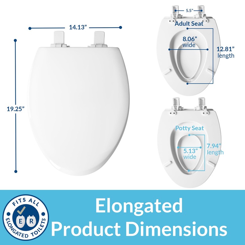 Mayfair NextStep2 Toilet Seat with Built-In Toddler Potty Training Seat,
