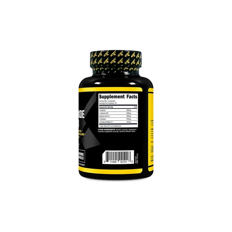 Óxido Nítrico PrimaForce 2250mg 120 Cápsulas Aminoácidos Sin Sabor Vegano