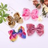 AMYDECOR 8 Inch Rainbow Sparkly Glitter Sequin Hair Bows for
